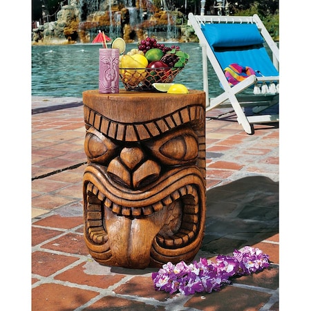 Design Toscano The Lono (Tongue) Grand Tiki Sculptural Table DB383075